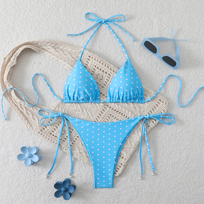 Maillot de bain 2 pièces Pois Plume