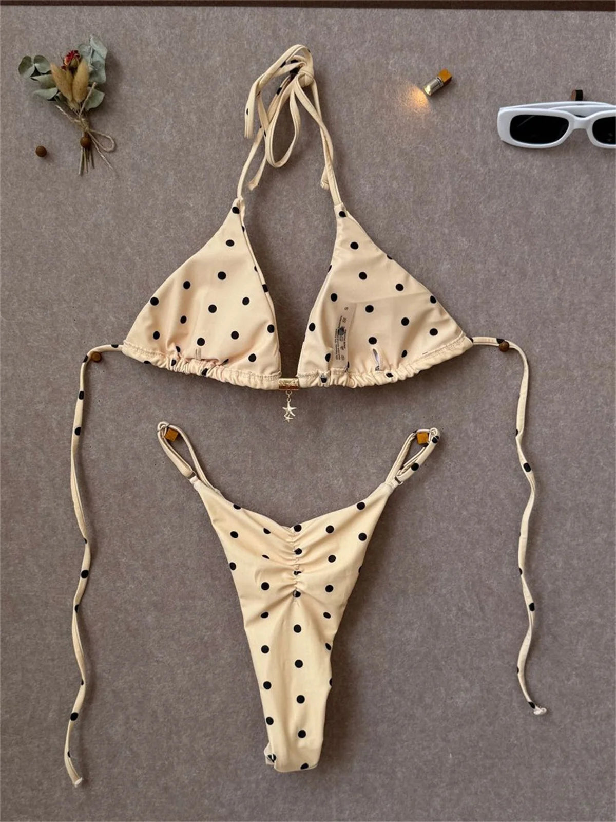 Maillot de bain 2 pièces Pois