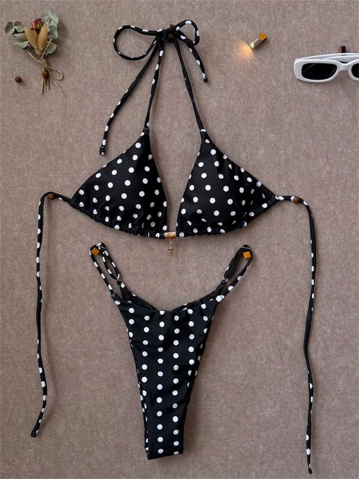 Maillot de bain 2 pièces Pois