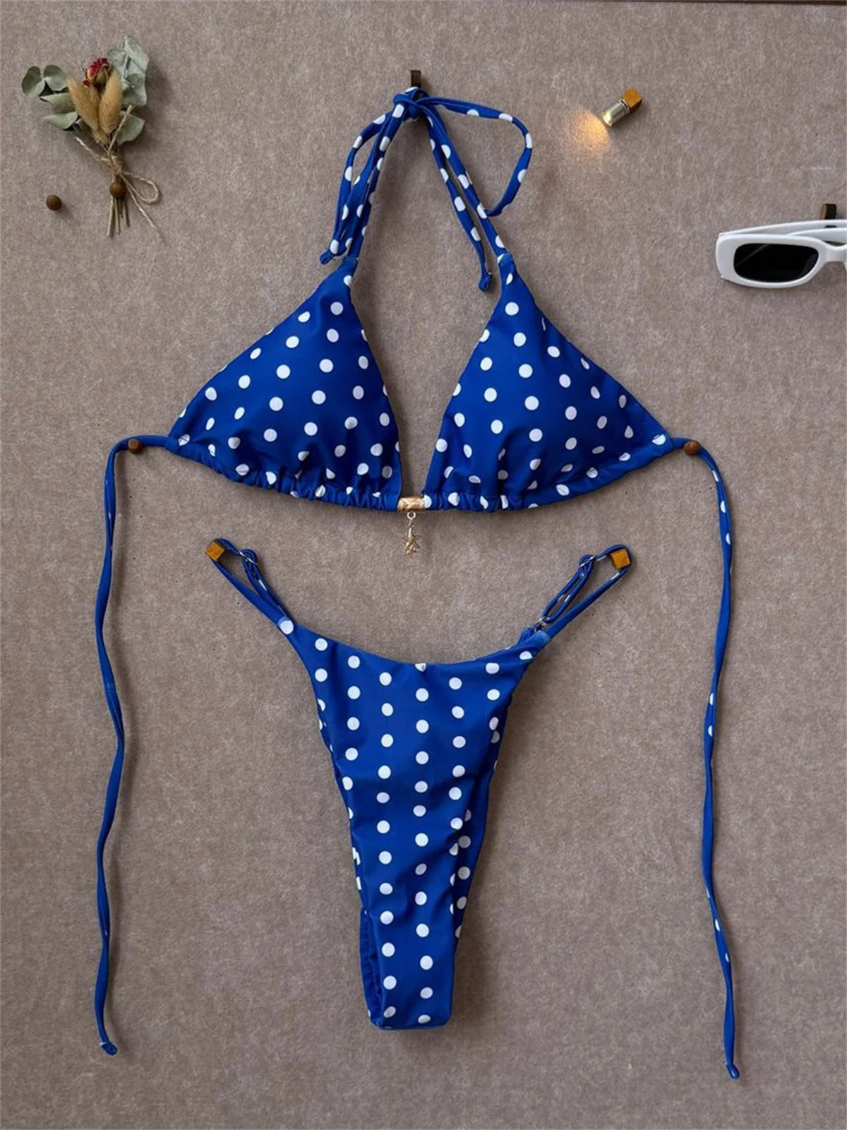 Maillot de bain 2 pièces Pois