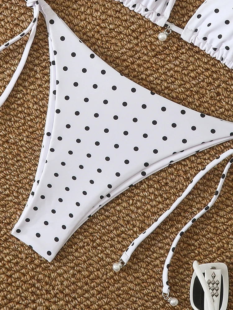 Maillot de bain 2 pièces Pois Plume