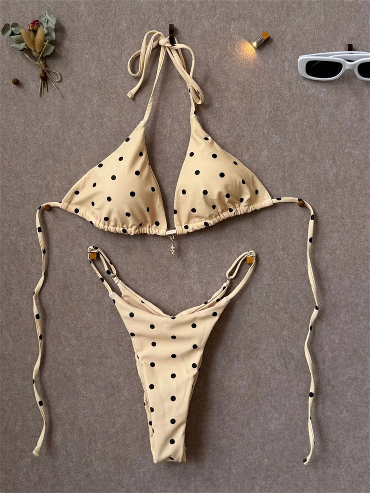 Maillot de bain 2 pièces Pois