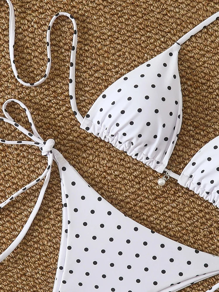 Maillot de bain 2 pièces Pois Plume
