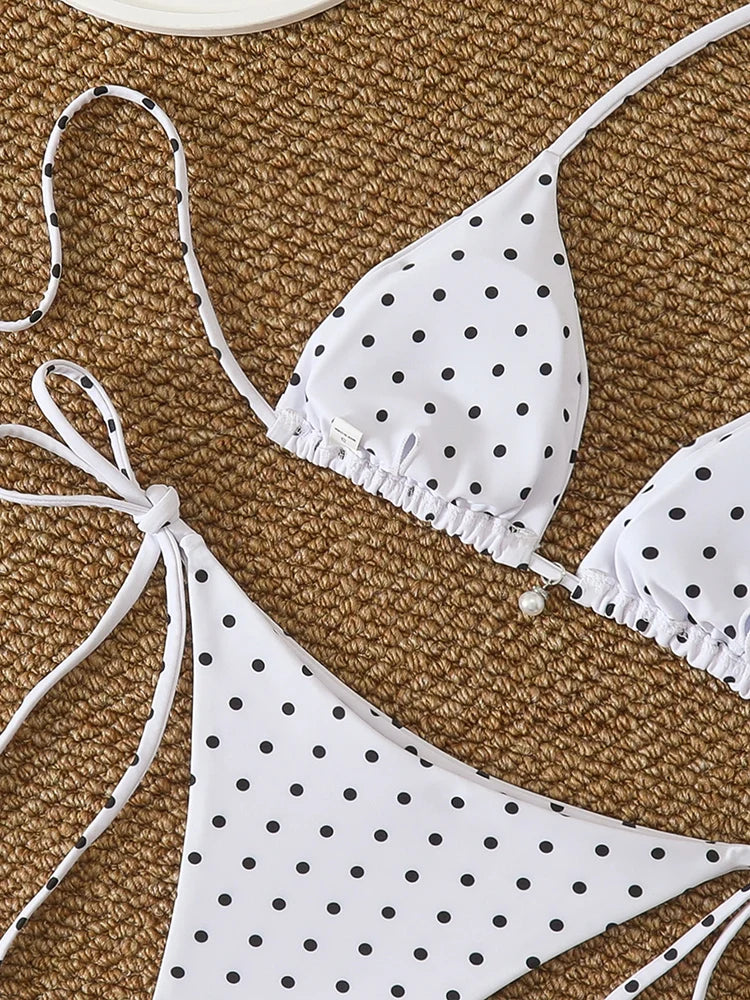 Maillot de bain 2 pièces Pois Plume