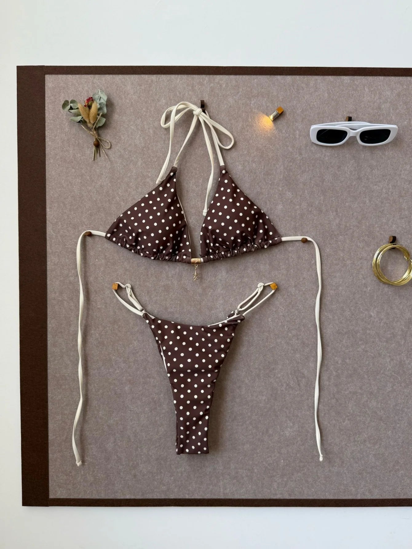 Maillot de bain 2 pièces Pois