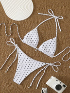 Maillot de bain 2 pièces Pois Plume