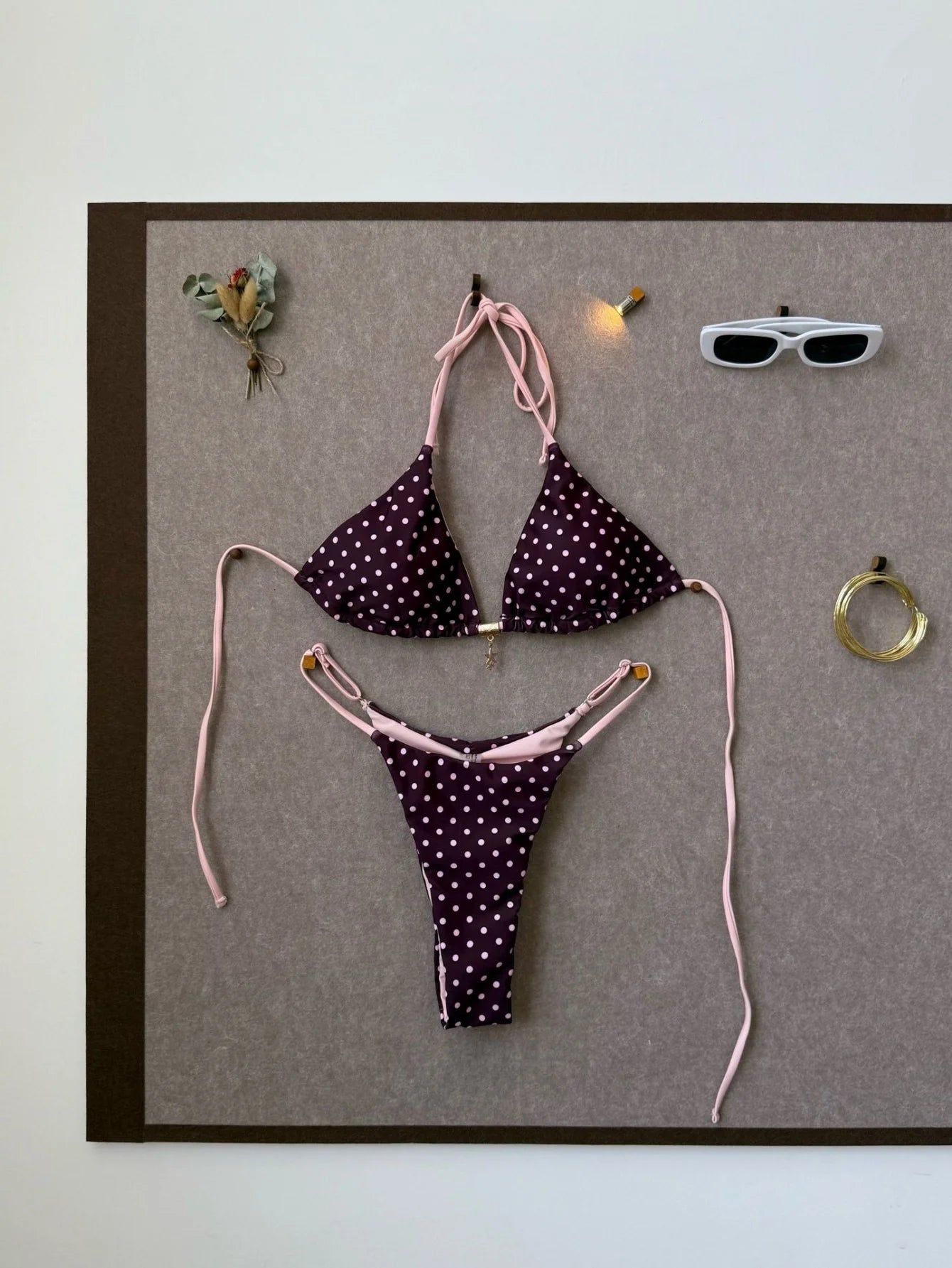 Maillot de bain 2 pièces Pois